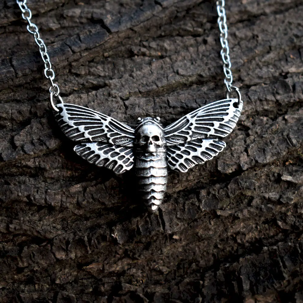 1 шт ночной Мотылек голова смерти Hawkmoth Любовник подарок для женщин - Окраска металла: 01