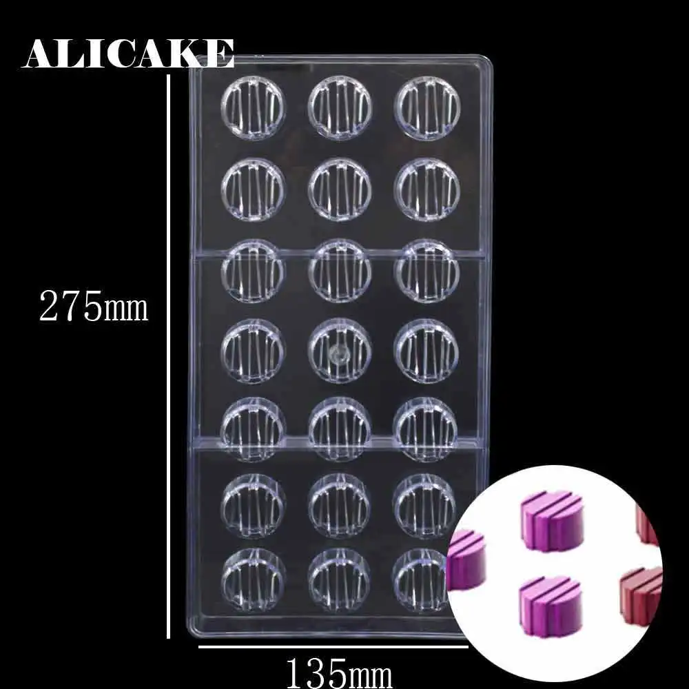 21 отверстие цилиндрическая форма для шоколада 3D пластиковая форма для торта Формы для шоколада поликарбонатные Инструменты для выпечки