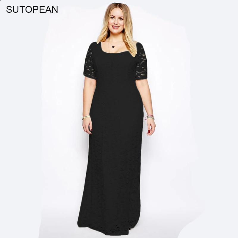 SUTOPEAN размера плюс XL 9XL кружевное платье для полных людей пухлые женщин Элегантная