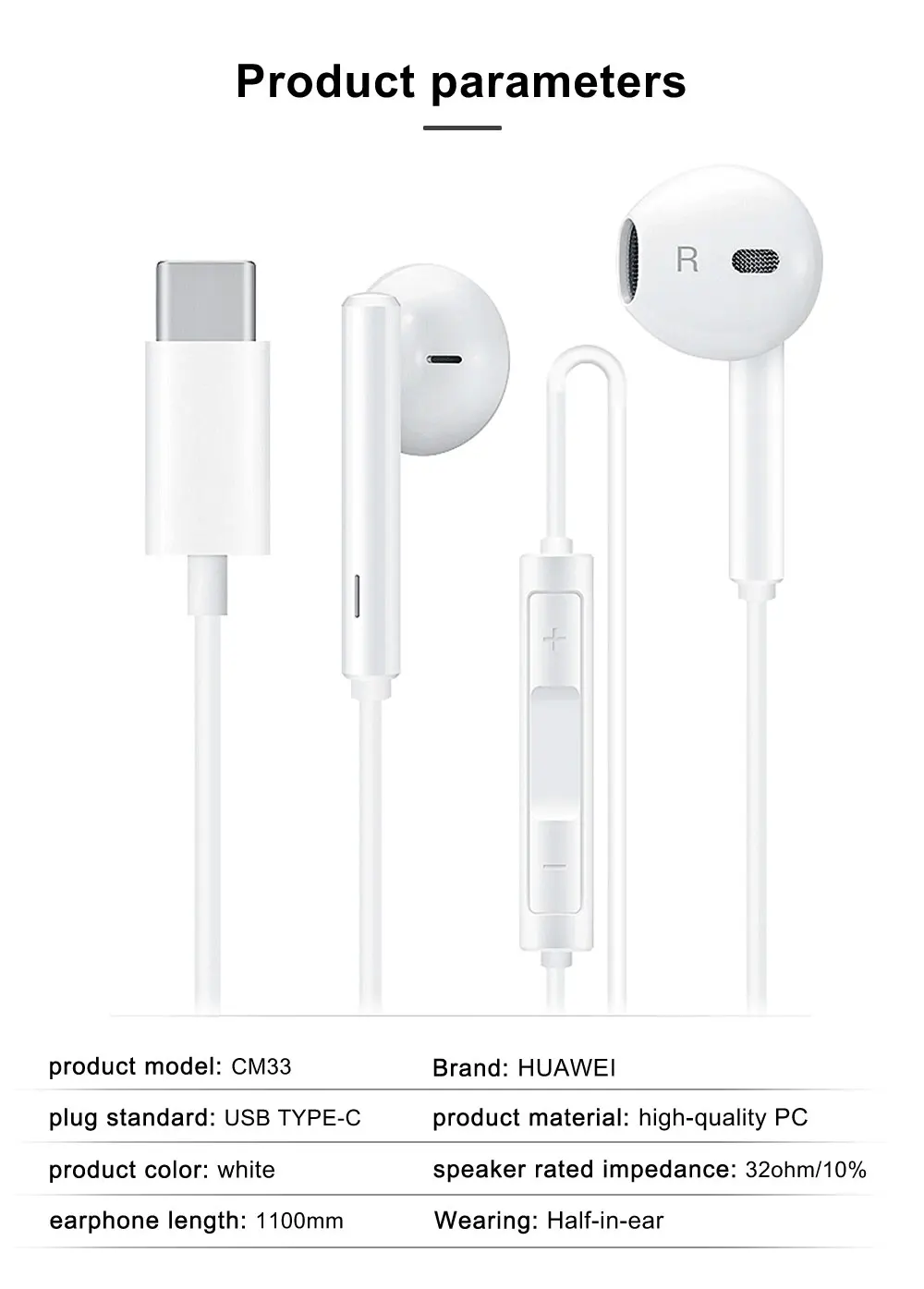 Для HUAWEI наушники usb type C CDLA Hearphone микрофон для HUAWEI P20 P30 Lite mate 10 20 30 Pro совместимый для Xiaomi для samsung