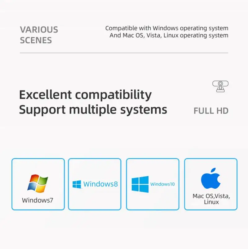 

W16 2K/1080P HD Webcam with Mic Rotatable PC Desktop Web Camera Cam Mini Computer WebCamera Cam USB Video Recording Work