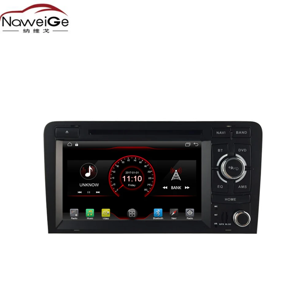 NaweiGe 7 дюймов Android четырехъядерный Процессор MTK 9 1 2 + 16 ГБ Автомобильный dvd-плеер для
