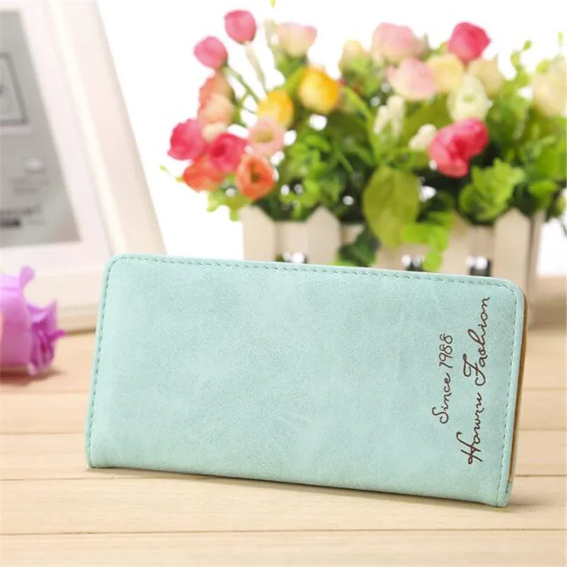 

Women Long Wallet Female Soft Matte Retro Money Clutches PU Leather Hasp Long Women Wallet ID Card Holder Money Purse carteira