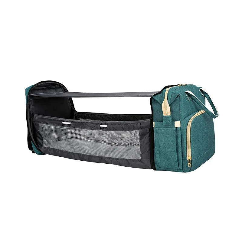 

Portable Folding Baby Crib Mommy Bag Multifunctional Bed-in-bed Mommy Bag Portable Double Shoulder Mommy Bag Baby Diaper Bag