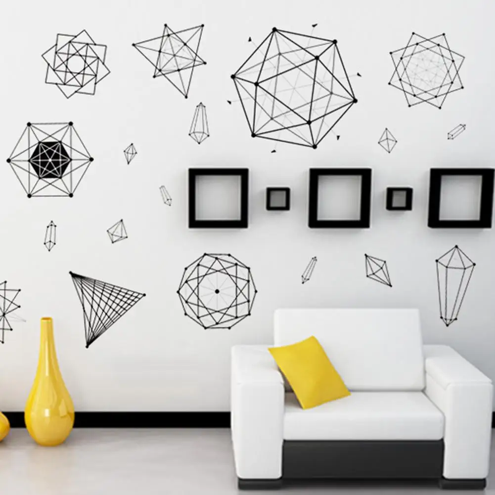 Минималистичный геометрический Настенный Съемный художественный стикер