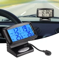 auto accessories electronics internal external dual temperature car clocks lcd watch car thermometer luminous dashboard clock