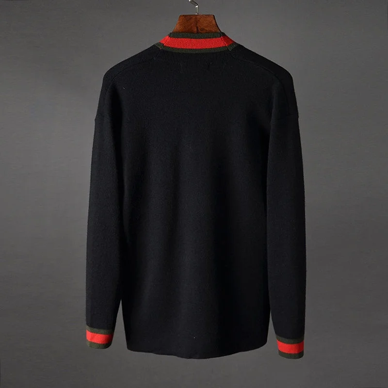 

2021 Autumn and Winter Top Delicate Soft Men's Autumn and Winter Sweater Thin Cardigan Sweater Outer Coat Long Sleeve Embroidery