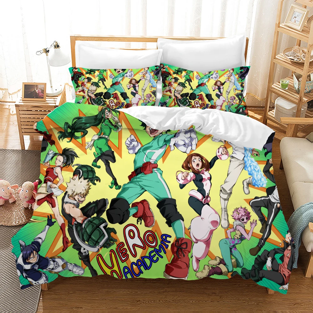 Постельное белье с аниме набор пододеяльников наволочки одеяло комплекты