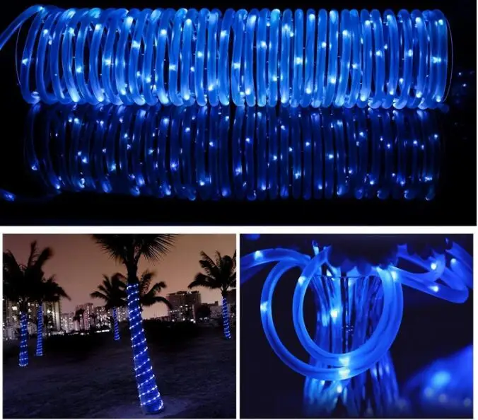 Веревка светодиодный солнечный светильник 100/200 строка s для создания сказочной