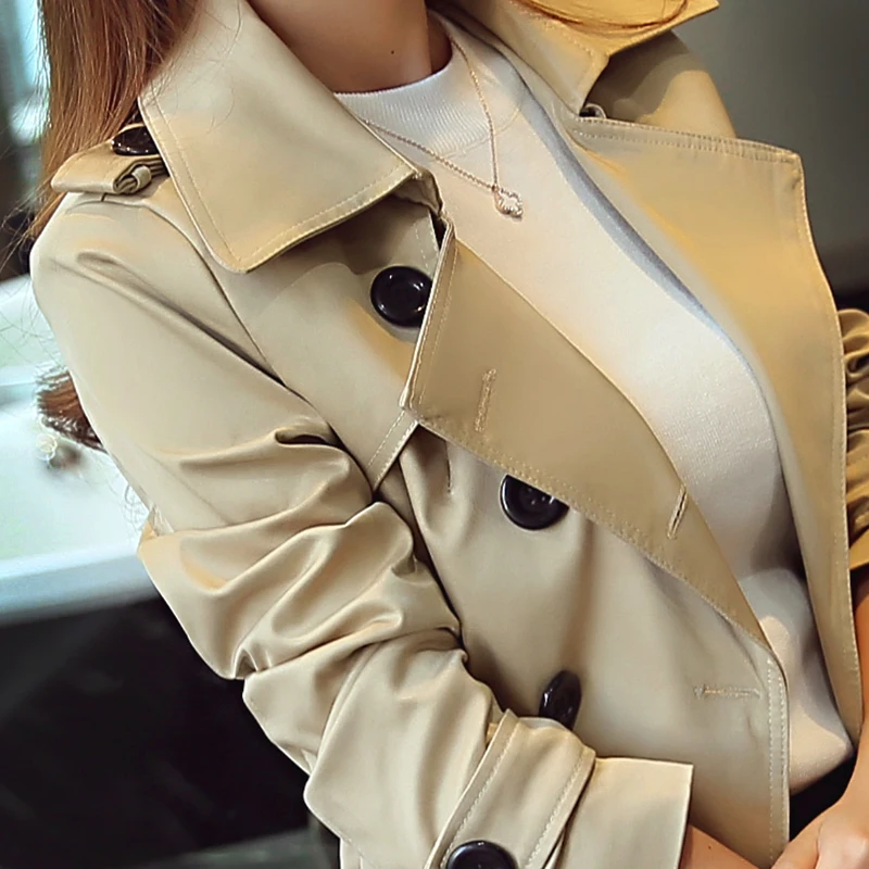 Классический Тренч весенне осенняя ветровка средней длины в английском стиле