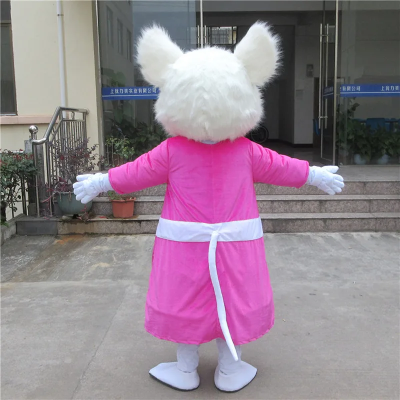 Костюм-талисман с длинной меховой мышью пушистые костюмы для косплея вечерние