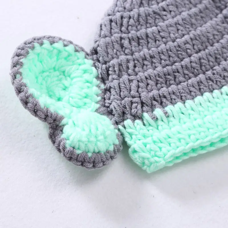 Новорожденный милый костюм слона ручной работы Вязание студийная фотография| |