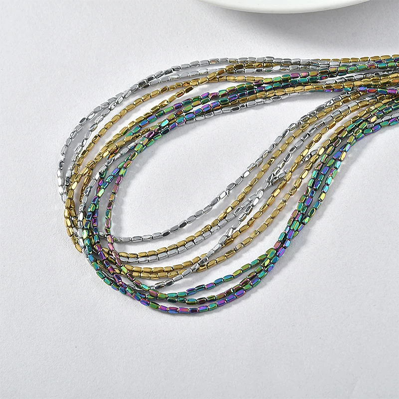 Нестандартные мини рисовые бусины с цветным покрытием прямые браслеты ручной