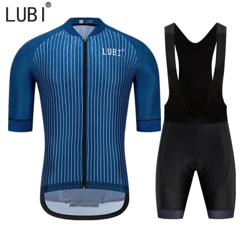 

LUBI Pro Cycling Jersey Bib Set Summer Sports Wear Mountain Uniform Bike Clothes Kits Bicycle Clothing MTB Bike Cycling Suit