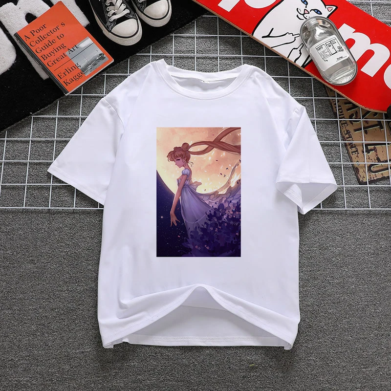 

90s Graphic Aesthetic Female Tshirt Korean Style Cute Top Tees Kawaii cartoon T Shirt Women Harajuku Ullzang Cute T-shirt