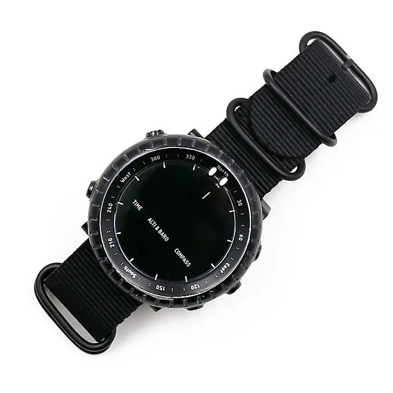 

Rubber strap men's pin buckle watch accessories for Suunto core nylon strap outdoor sports waterproof bracelet men watch band