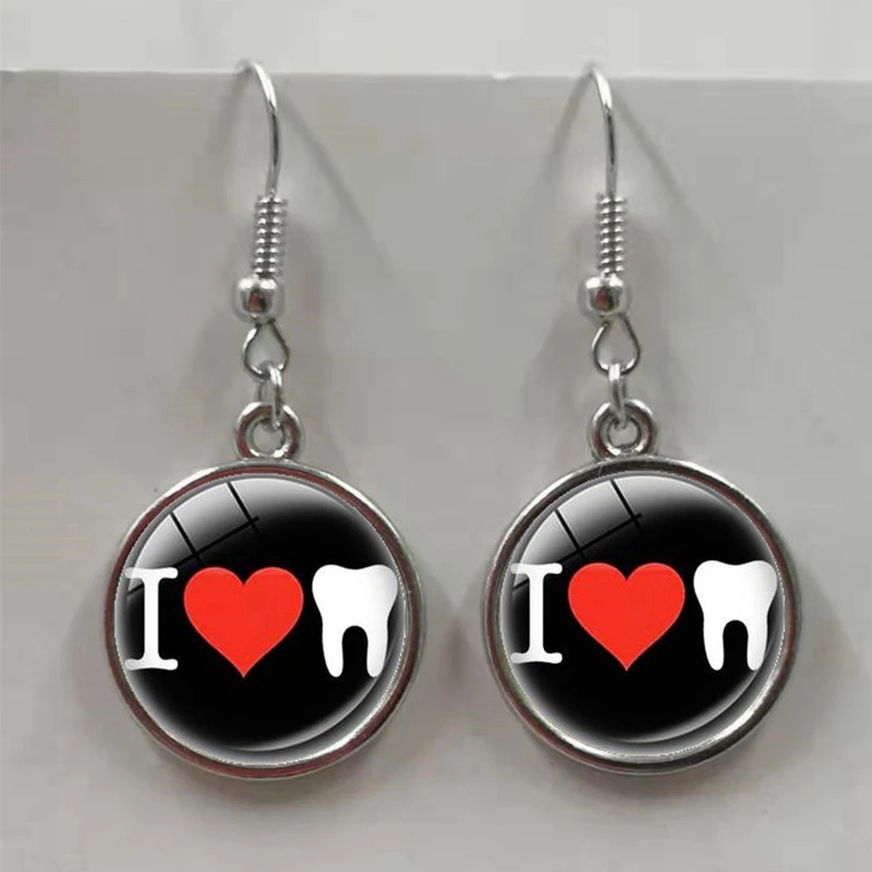 2020 модные серьги зубы Стеклянные Серьги love дантиста для мужчин и женщин