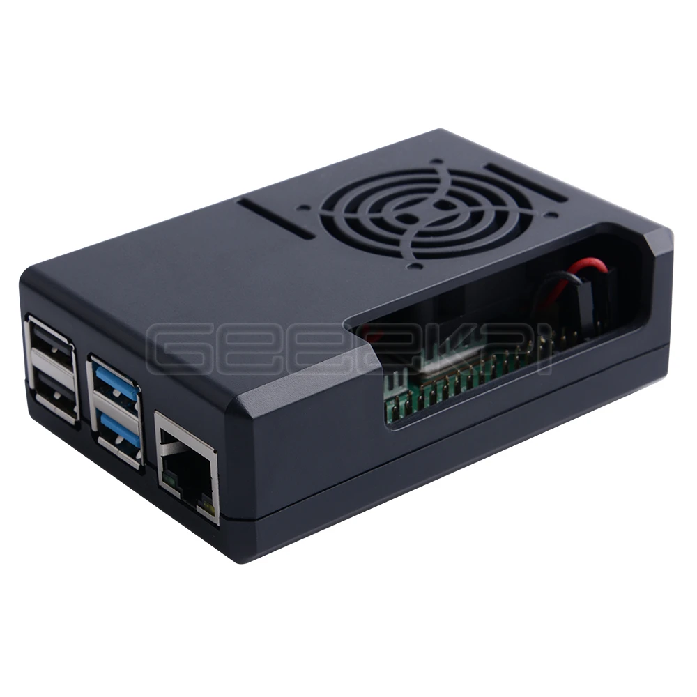 Черный/прозрачный чехол GeeekPi из АБС пластика Корпус Корпуса для Raspberry Pi 4 с