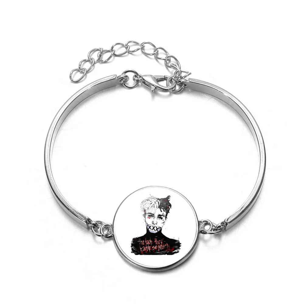 Браслеты в стиле панк певец раппер стеклянный купол Модный Браслет-манжета на