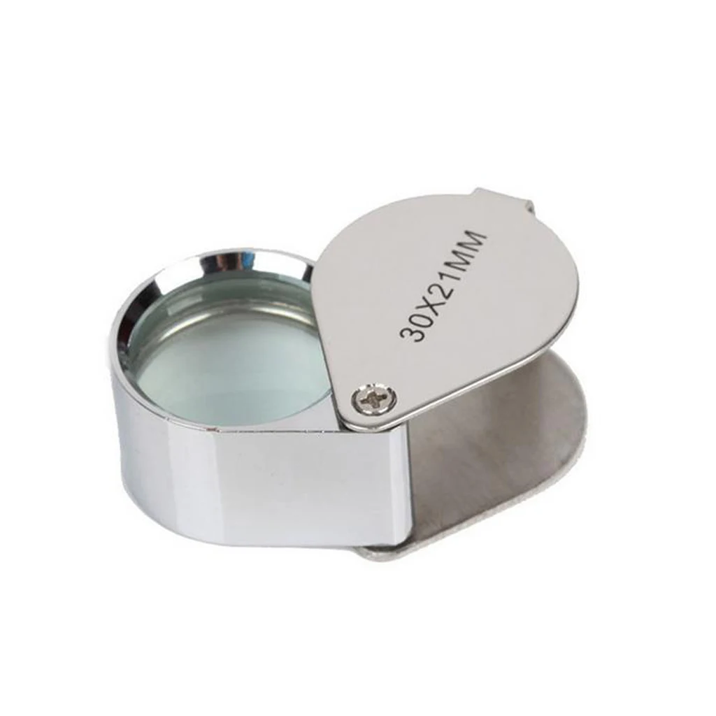 

Нержавеющая Сталь Серебряный цвет Ювелир Лупа увеличительное стекло лупа для часов ювелирные изделия инструменты 30X 21 мм