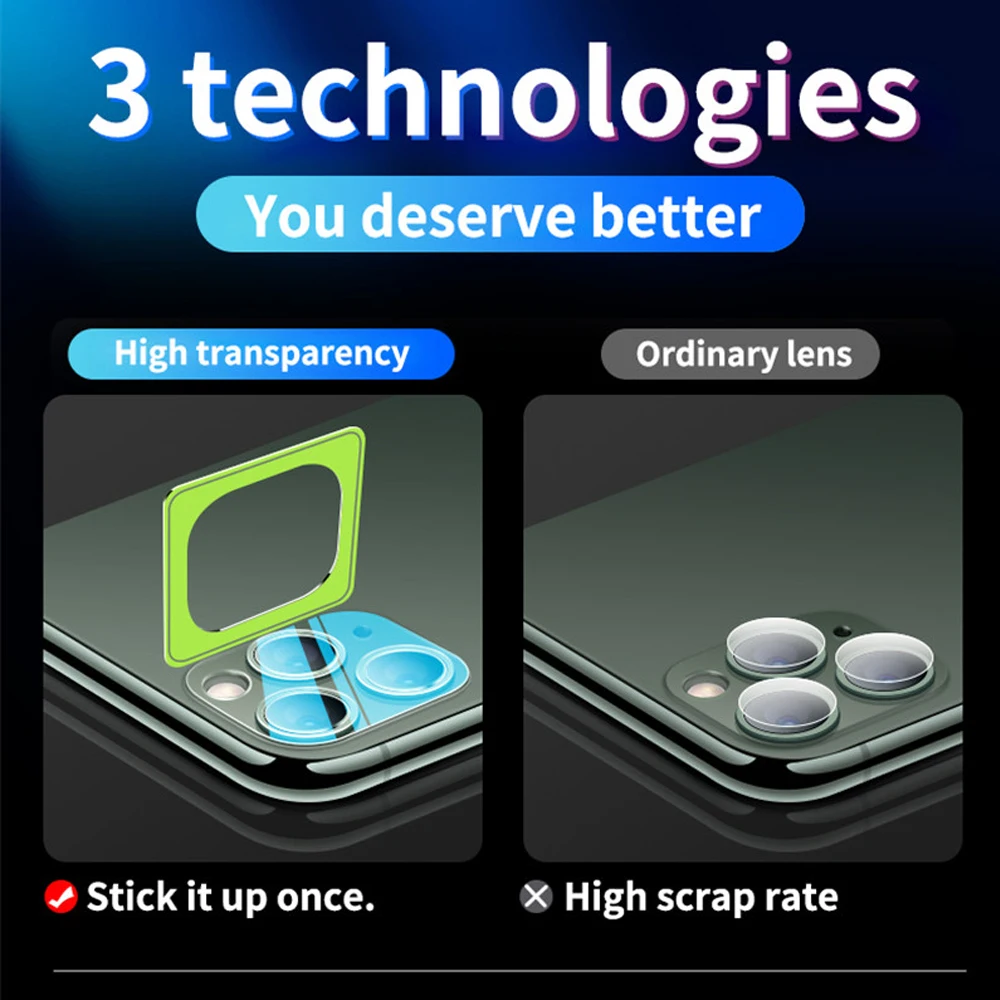 

full cover Camera protector for iphone 11 pro x xr xs max 8 7 plus SE 2020 Camera Lens screen protector protective Film Glass