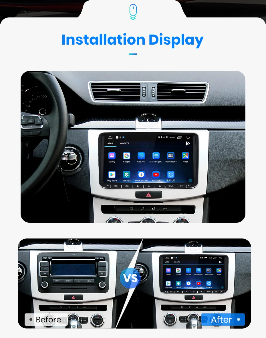 Junsun V1pro 2 г+ 32 г DSP Android9.0 Автомобильный мультимедийный плеер радио gps для Volkswagen VW Passat B6 Touran GOLF5 POLO jetta 2 din DVD