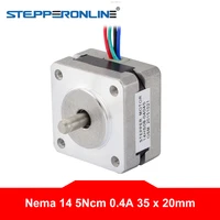 nema 14 stepper motor bipolar 1 8deg 5ncm 7 08oz in 0 4a 10v 35x35x20mm 4 wires for diy cnc 3d printer