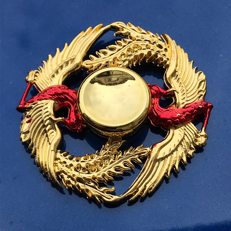 Цинковый сплав Fidget Spinner металл Tri ручной Спиннер Finger Focus игрушка гладкая