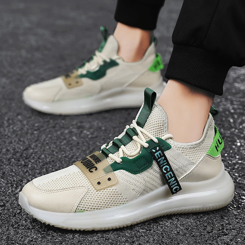 

2021 Four Seasons Men's Fashion Sneakers High Quality Non-slip Trend Fashion Casual Shoes Lace-up Comfortable Sneaker Light