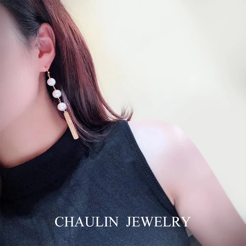 Женские серьги ручной работы из серебра 925 пробы с жемчугом|Серьги-подвески| |