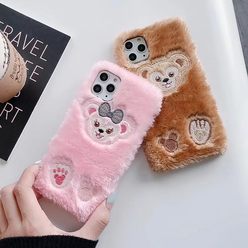 Для iPhone 11 Pro Max X XS XR Duffy Bear Monsters Tom Jerry Forky меховой пушистый теплый чехол для iPhone 7 8 Plus