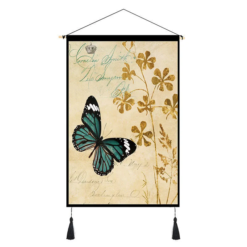 

Vintage Butterflies Canvas Painting Wall art Print Art Posters home Living Room Decoration Scroll Painting Hanging Wall Tapestry