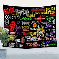 metal music flag banner pop rock singer posters stickers band logo high quality wall chart wall art vintage home decoration k4