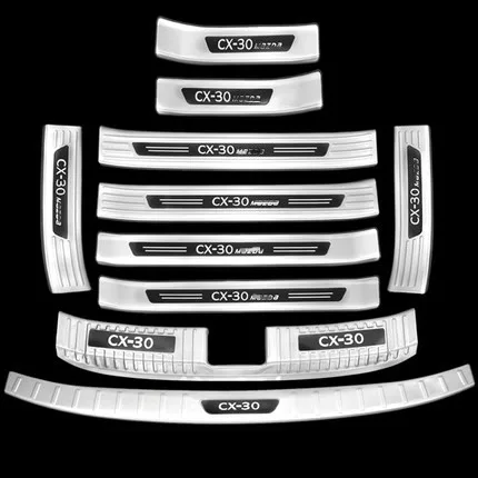 

For Mazda CX-30 2020 stainless steel car door welcome pedal trunk threshold guard plate anti-scratch protection car styling