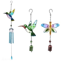hummingbird wind chime wall window door wind bell hanging ornaments butterfly dragonfly vintage home campanula decoration crafts