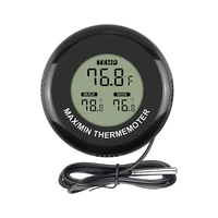 mini lcd digital thermometer with maxmin temperature memory function and 1m external probe for reptile pet keeping