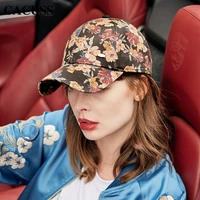 summer outdoor sun protection hat fashion brand flower print baseball cap for women casual ladies caps hip hop hat