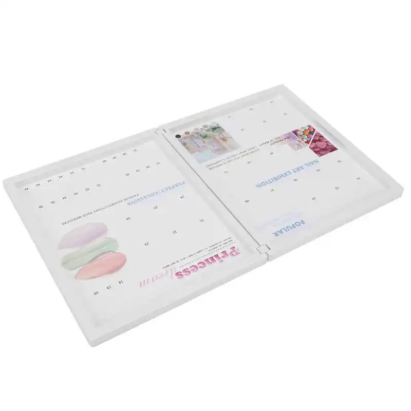 

Nails Accessoires Nail Art 46 Colors Portable Nail Salon Gel Polish Color Card Chart Reusable Nail Tip Display Book Nail Tools