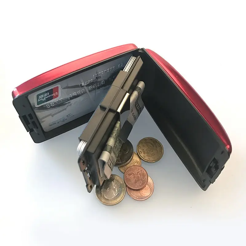1PC Unisex Aluminum Bank Card Holder Blocking Hard Case Wallet Solid Credit Scanning Protect Women and Men | Багаж и сумки