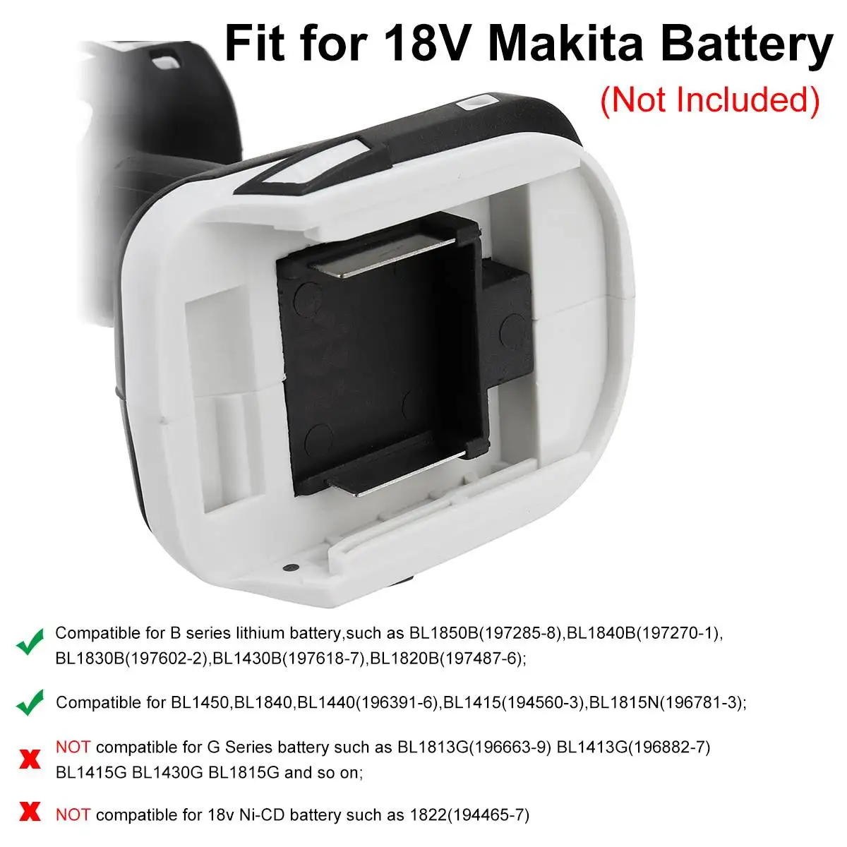 

Drillpro Brushless Cordless Electric Impact Wrench Rechargeable 1/2 inch Wrench Power Tools Compatible for Makita 18V Battery