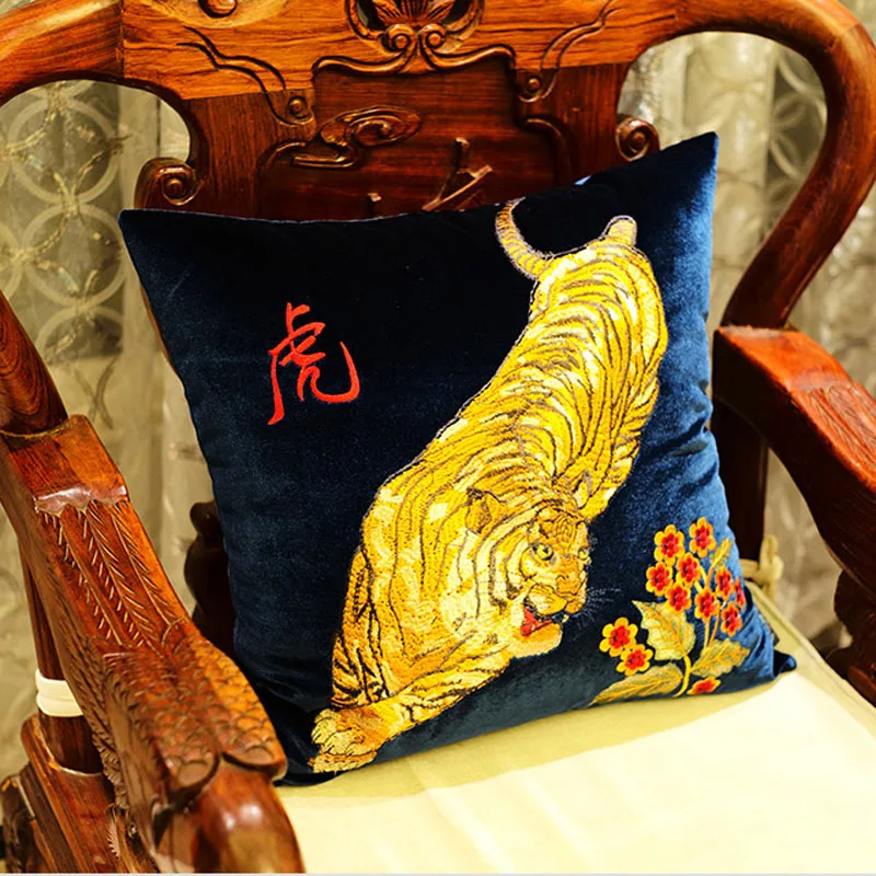 Чехол для подушки с цветочным рисунком декоративные красочная вышивка дивана