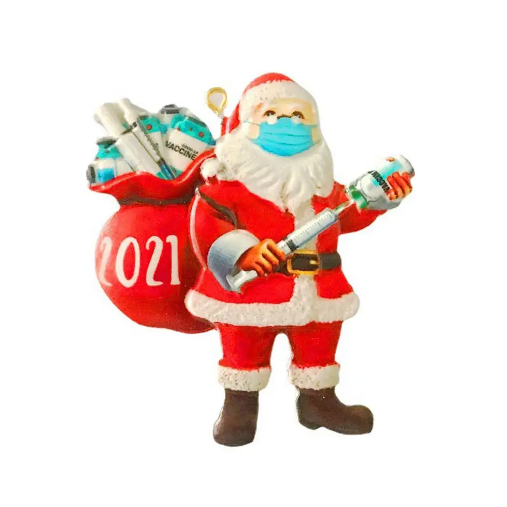 

2022 Quarantine Christmas Best Wishes Party Decoration Gift Santa Claus With Mask Personalized Xmas Tree Ornament All Series