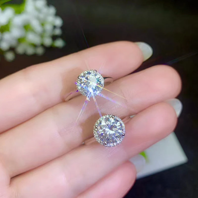 Женское бриллиантовое серебряное кольцо ювелирные изделия из серебра 925 пробы с