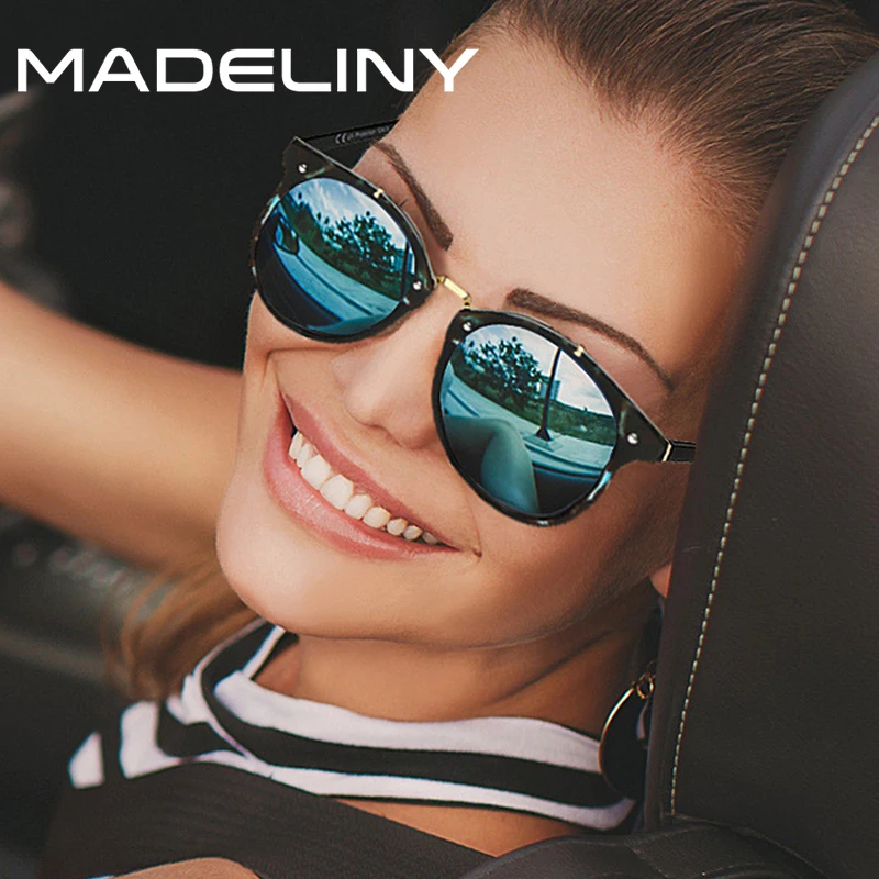 Женские круглые солнцезащитные очки MADELINY брендовые дизайнерские винтажные