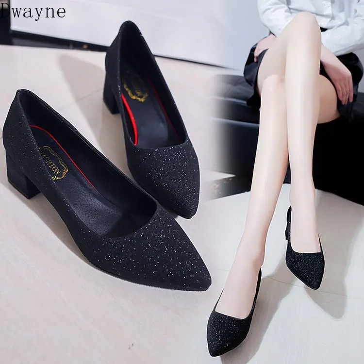Женская обувь сезон весна осень Новинка Рабочая на толстой подошве в Корейском