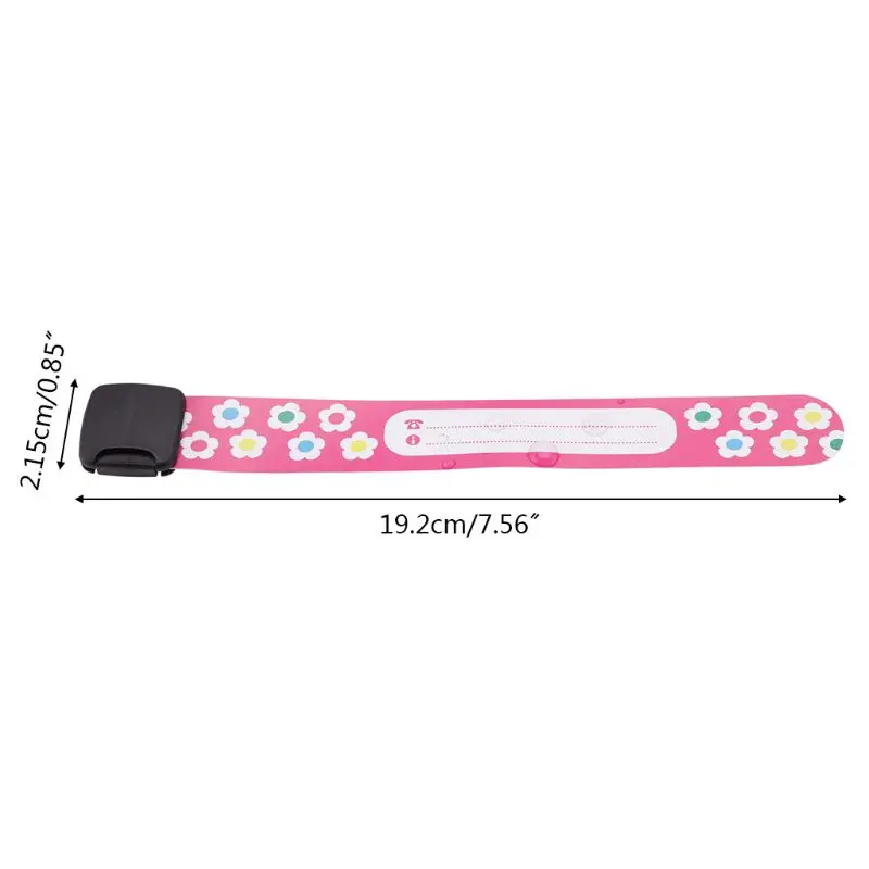

8 Pcs Kids Anti-lost Info Wrist Band Children Reusable Outdoor Safe ID Bracelet