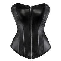 women sexy faux leather overbust corset waist cincher body shaper slim burlesque corset bustier lingerie top plus size s 6xl