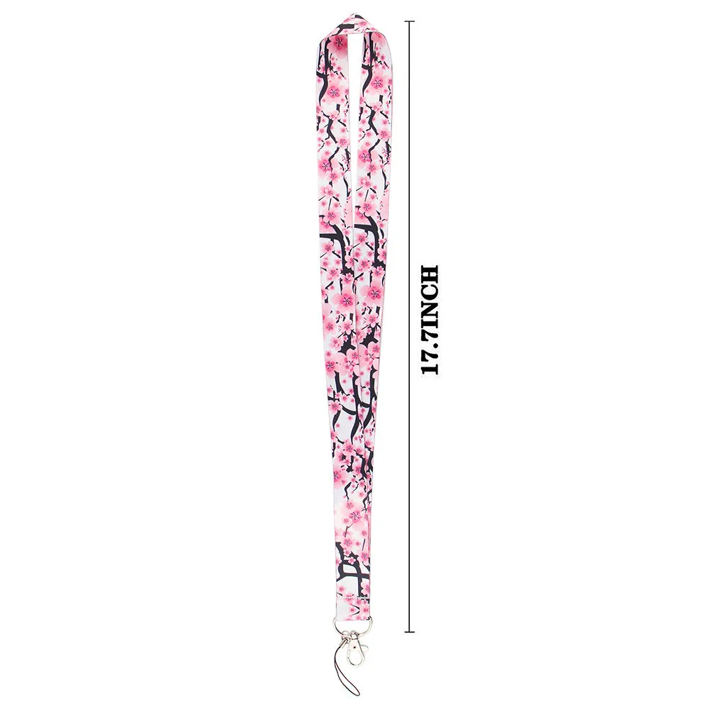 

Cherry Blossoms Lanyards Id Card Badge Holder Rope Key Holder Doctor Nurse Student Badge Lanyards Business Card Lanyards