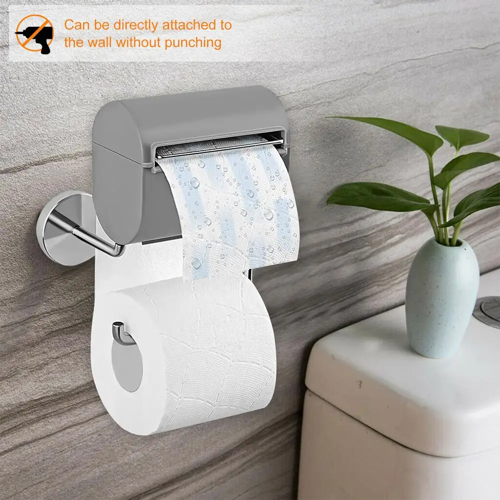 

Toilet Paper Roll Holder Nordic Self Adhesive Tissue Rack Holders Punch Free Bathroom Kitchen Roll Paper Accessory