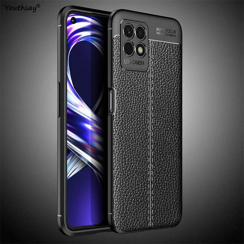 

Shockproof Case For Realme 8i Cover Case For Realme 8i Cover Fundas Shell TPU Soft Leather Phone Coque For Realme 8i